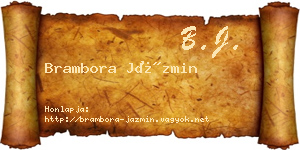 Brambora Jázmin névjegykártya